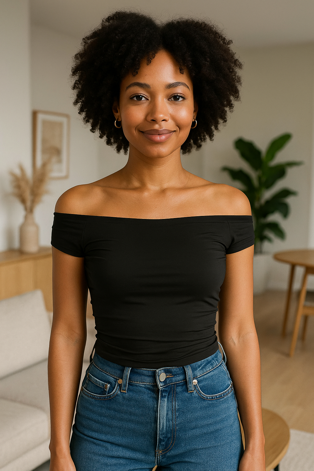 Blusa Off-Shoulder Unicolor – Casual y Femenina